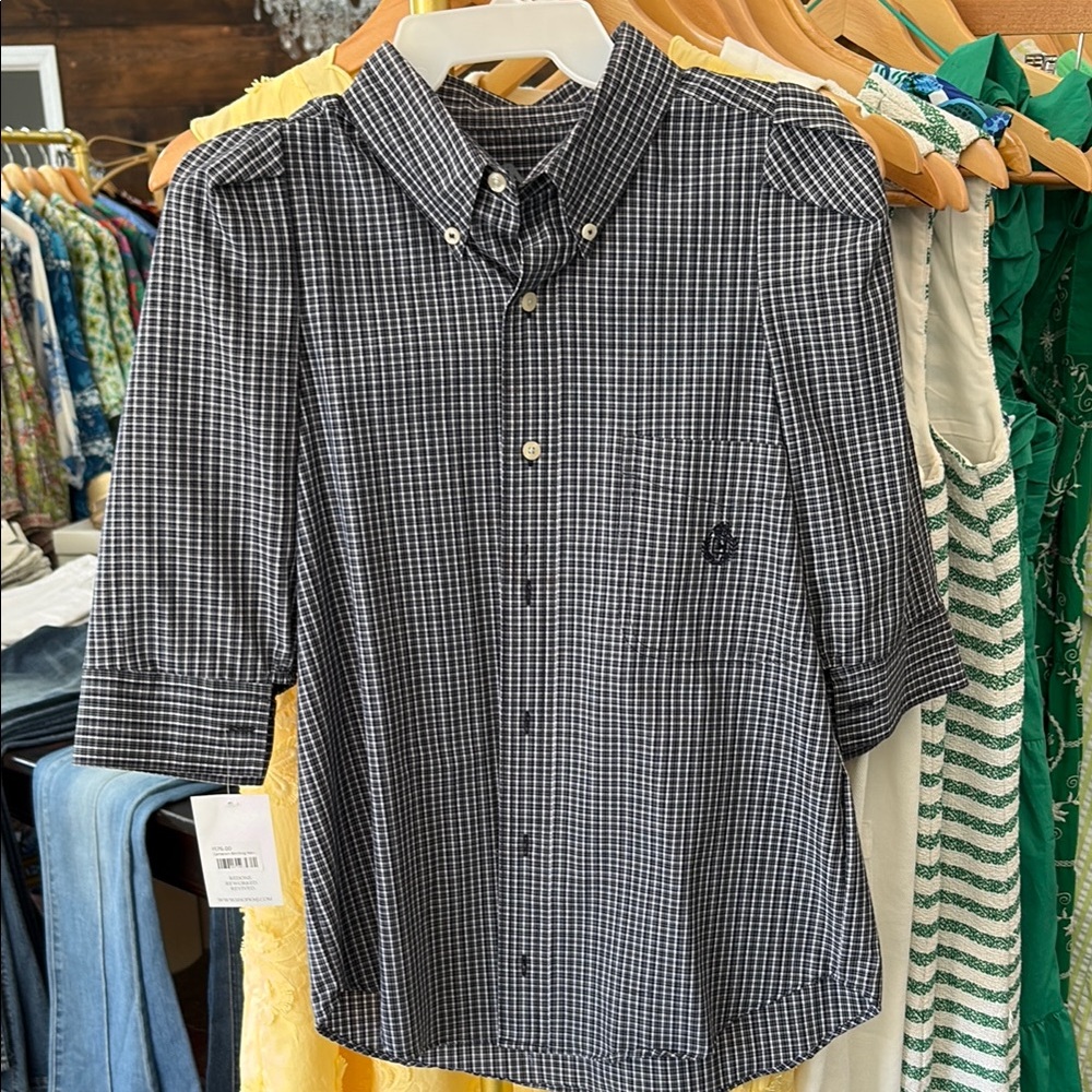 Women’s Black Checkered Shirt